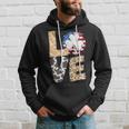 4Th Of July Love Patriotic American Flag Hoodie Gifts for Him