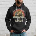 A Girl Who Loves Halloween And Tacos 70S Retro Vintage Tacos Funny Gifts Hoodie Gifts for Him
