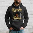 A Queen Was Born In June Black Girl Birthday Afro Woman Hoodie Gifts for Him