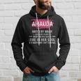 Amanda Name Gift Amanda Hated By Many Loved By Plenty Heart Her Sleeve Hoodie Gifts for Him