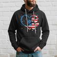American Flag Patriotic Dog & Cat Paw Print 4Th Of July Hoodie Gifts for Him