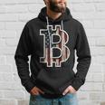 Bitcoin American Flag Cryptocurrency Patriotic Investor Hoodie Gifts for Him