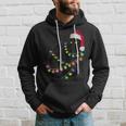 Black Cat Santa Hat Light Tree Ugly Christmas Sweater Hoodie Gifts for Him