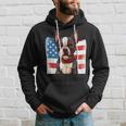Boston Terrier Dog Patriotic Puppy American Flag 4Th Of July Hoodie Gifts for Him