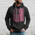 Breast Cancer Awareness Flag Usa Breast Cancer Warrior Hoodie Gifts for Him