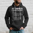 Car Lover Funny Gift | Ten Things I Want In Life Car Hoodie Gifts for Him