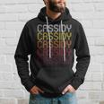 Cassidy Retro Wordmark Pattern Vintage Style Hoodie Gifts for Him