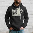 Cat Dad The Catfather Funny Cats Kitten Hoodie Gifts for Him