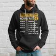 Catering Manager Hourly Rate Catering Supervisor Hoodie Gifts for Him