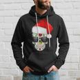Christmas Hat Santa Day Of The Dead Sugar Skull Party Hoodie Gifts for Him