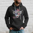 Cow Usa Flag 4Th Of July Patriotic Heifer Highland Cow Lover Hoodie Gifts for Him