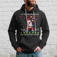 Dabbing Santa Hockey Ugly Christmas Sweater Xmas Hoodie Gifts for Him