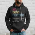 Dad Knows Everything Funny Fathers Day Hoodie Gifts for Him