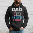 Dad Of 1 Boy And 1 Girl Battery Low Daddy Fathers Day Gift Hoodie Gifts for Him