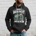 Dads Against Weed Funny Gardening Lawn Mowing Lawn Mower Men Hoodie Gifts for Him