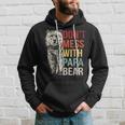 Dont Mess With Papa Bear Vintage Retro Hoodie Gifts for Him