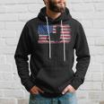 Ferret With The Usa Flag United States Of America Retro Hoodie Gifts for Him