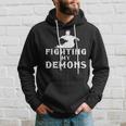 Fighting My Demons Satan Devil Satanic Occult Satanism Witch Witch Hoodie Gifts for Him