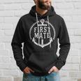 First Mate Nautical Anchor Hoodie Gifts for Him