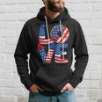 Funny 4Th Of July Love Donut Patriotic American Flag Usa Hoodie Gifts for Him