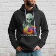 Funny Alien Peace Sign Tie Dye Peace Earthling Alien Funny Gifts Hoodie Gifts for Him