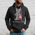 Cat Pink Ribbon In October We Wear Pink Breast Cancer Hoodie Gifts for Him