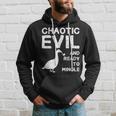 Funny Goose Design Chaotic Evil And Ready To Mingle Hoodie Gifts for Him