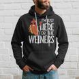 Funny Hot Dog Im Just Here For The Wieners Sausage Hoodie Gifts for Him