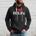 I Love Dilfs I Heart Dilfs Red Heart Cool Hoodie Gifts for Him