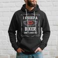 Funny Motorcycle I Kissed A Biker And I Liked It Hoodie Gifts for Him