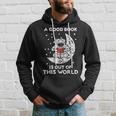 Good Book Is Out Of This World Astronaut Moon Space Bookworm Moon Funny Gifts Hoodie Gifts for Him