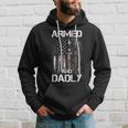 Gun American Flag Armed And Dadly Funny Deadly Dad Father Hoodie Gifts for Him