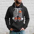 Halloween Twin Pregnant Skeleton Twins Baby Xray Rib Cage Hoodie Gifts for Him