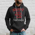 Happy Pawlidays Buffalo Plaid Paw Christmas Puppy Dog Lover Hoodie Gifts for Him