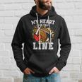 My Heart Is On The Line Offensive Lineman Football Leopard Hoodie Gifts for Him