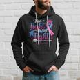 Her Fight Is My Fight Pink Blue Ribbon Clubfoot Awareness Hoodie Gifts for Him