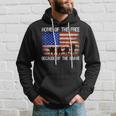 Home Of The Free Because Of The Brave Veteran American Flag Hoodie Gifts for Him