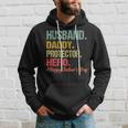 Husband Daddy Protector Hero Happy Fathers Day Dad Gift For Mens Hoodie Gifts for Him