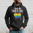 I Love My Two Dads Father Day Lgbtq Pride Hoodie Gifts for Him