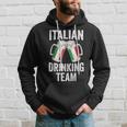 Italian Drinking Team Salute Italy Flag Funny Oktoberfest Hoodie Gifts for Him