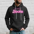 My Job Is Books Retro Pink Style Reading Books Hoodie Gifts for Him