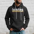 Lansing Michigan Retro Style City Vintage Pride 70S 80S Home Hoodie Gifts for Him
