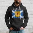 Leslie Scottish Clan Name Gift Scotland Flag Festival Hoodie Gifts for Him