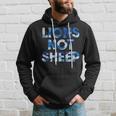 Lions Not Sheep Blue Camo Camouflage Hoodie Gifts for Him