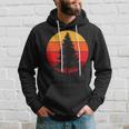Lone Forest Rocky Mountain Pine Tree With Vintage Retro Sun Hoodie Gifts for Him