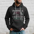 Making A Fist Checking You Twice Ugly Christmas Pajama Party Hoodie Gifts for Him