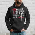 Mr Break It Mr Fix It Funny Dad & Son Matching Fathers Day Hoodie Gifts for Him