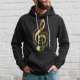 Music Note Gold Treble Clef Musical Symbol For Musicians Hoodie Gifts for Him