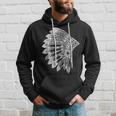 Native American Feather Headdress Indian Chief Tribes Pride Hoodie Gifts for Him