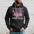 Never Underestimate A Girl Who Plays Softball Grunge Look Softball Funny Gifts Hoodie Gifts for Him